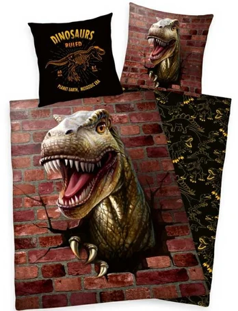 MCU Dinosaur 3d Sengetøj - 100 Procent Bomuld
