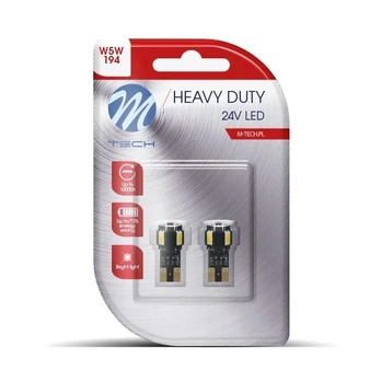 M-TECH LED lemputės W5W Canbus LB9804W 24V