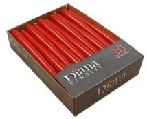 Multi Antiklys Ø22x245 mm Brændetid 7.5 timer Rød,30 Stk/pk