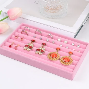 Juvelyrikos dėklas, Beige Ring Bar Jewelry Tray