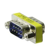 Goobay Mini-Gender-Changer 9polig Stecker > Stecker (gelb)