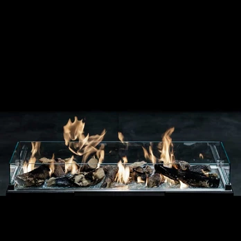 GLAMMFIRE GAS RECTANGULAR 1500 įmontuojamas dujinis lauko židinys