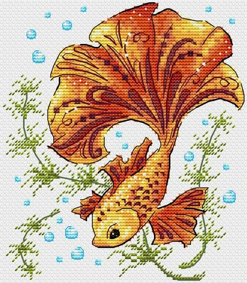 Cross stitch kit "Magic fish" 17x15 cm SM-785