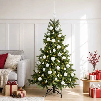 Dirbtinė kalėdinė eglutė su rutuliuku 150 cm 150 LED