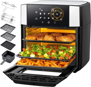 LLIVEKIT karšto oro gruzdintuvė 15 l, 1800 W, 10 programų, Lk45