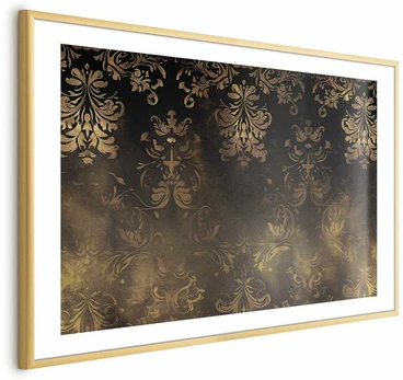 Artgeist Plakatas - Dark Baroque Patterns with Golden Accents