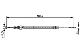 Trosas, stovėjimo stabdys BOSCH 1 987 482 451