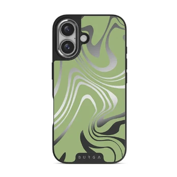 Funky Sensation - iPhone 16 Case, Elite Mirror Dark (MagSafe) / Silver