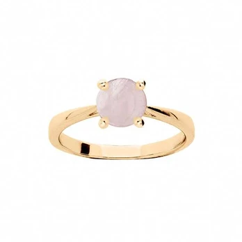 Kalace Delicate auksinis-plated ring with rose quartz PO/SR09587I
