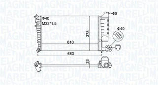 Radiatorius, variklio aušinimas MAGNETI MARELLI 350213189500