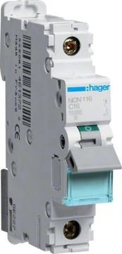 Hager Jungiklis 1P C 16A 10kA AC (NN116)