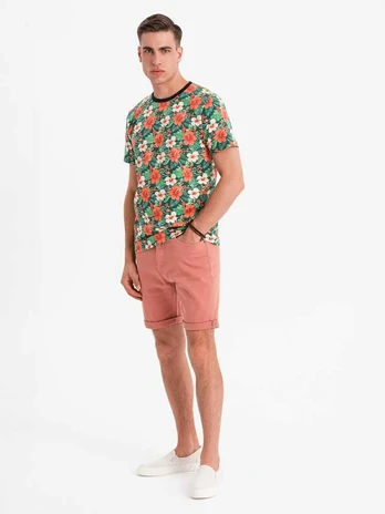 shorts for men - coral