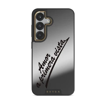 Amor - Samsung Galaxy S25 Case, Elite Mirror Dark (Magnetic) / Gold