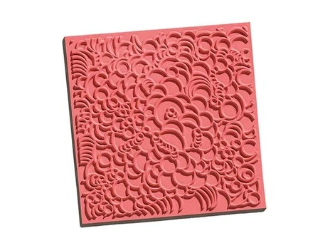 Cernit polimerinės masės tekstūrinis štampas - burbuliukai 9x9cm