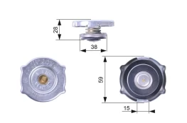 Radiatoriaus dangtelis GATES RC135 kaina