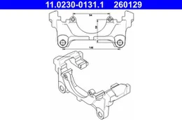 ATE 11.0230-0131.1 Brake caliper spindle