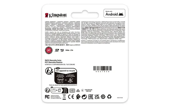 KINGSTON 128GB microSDXC Canvas Go Plus Gen4 200MB/s A2 U3 V30 Card + Adapter