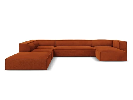 Panoramic Left Corner Sofa, "Turin", 6 Seats, 365x270x68 Made in Europe