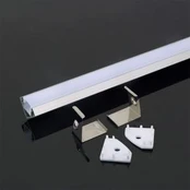 2m LED profilis V-TAC, 2000x19x19mm, baltas dangtelis, kampinis.