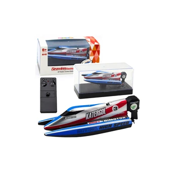 Remote Controlled RC Motorboat Blue-Silver 14cm