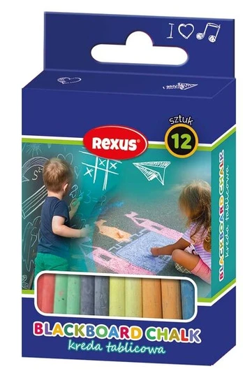 Piešimo kreidelės Rexus, 12 spalv.