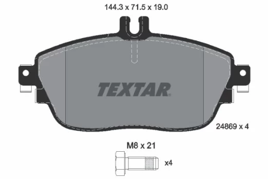 TEXTAR 2486901 Brake pad set