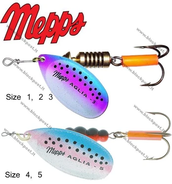 Blizgė Mepps Aglia Rainbow trout 9 g