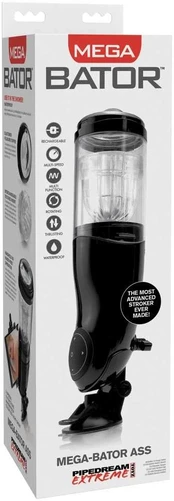 Pipedream Extreme Toyz pet Mega-Bator Ass Black/Clear Vibruojantis masturbatorius