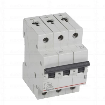 Usorteret Automatsikring RX3 C 10A 3P, 3M, 6kA