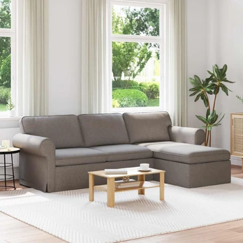 Sofa Taupe 215 x 138 x 80 cm audinys