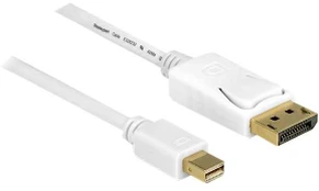 Delock Adapterkabel mini-DisplayPort 1.2 (Stecker) > DisplayPort (Stecker) 4K (baltas, 7 Meter)