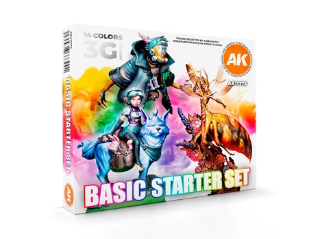 AK Interactive - Basic Starter Set – 14 Colors Selected by Josedavinci - 3rd generation - Akrilinių dažų rinkinys, AK11775