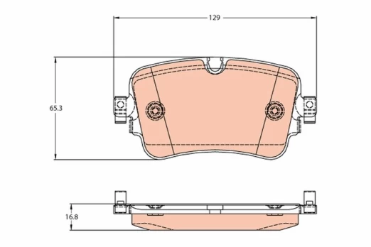 TRW GDB2131 Brake pad set