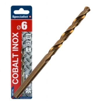 Metalo grąžtas SPECIALIST+ Cobalt, 6,0 x 57/93 mm