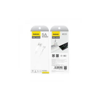 Dudao USB-A / USB-C laidas 5A 1m - baltas