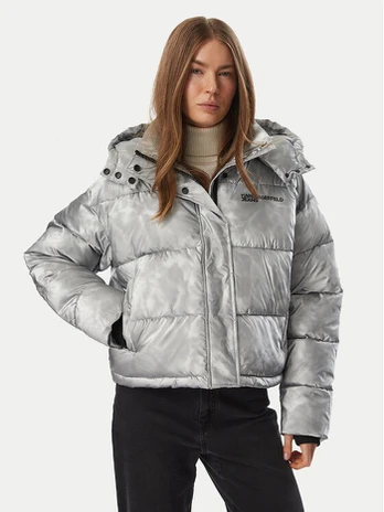 Karl Lagerfeld Jeans Žieminė striukė B4W15059 Pilka Regular Fit