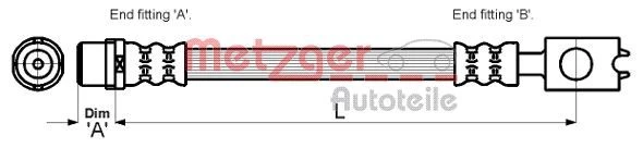 Stabdžių žarnelė METZGER 4110262