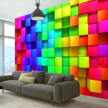 Artgeist Fototapetas - Colourful Cubes