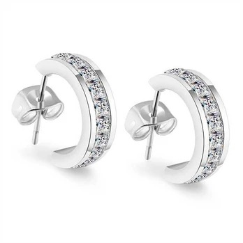 Troli Steel semicircular earrings VGE390 S