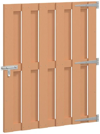 Sodo vartai 100 x 112 cm WPC ir aliuminis Ruda