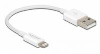 Laidas Delock, USB/Apple Lightning, 0.15 m, balta