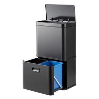 Šiukšliadėžė, 41x26x74 cm, Juoda