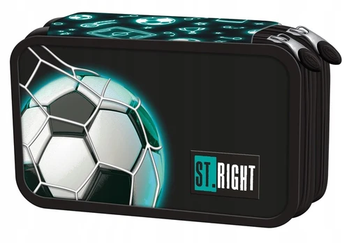 Dvigubas mokyklinis penalas su priemonėmis "neon Football"