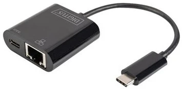 Assmann Electronic Assmann elektroninis DIGITUS USB Type-C Gigabit Ethernet adapteris su maitinimo tiekimo palaikymu