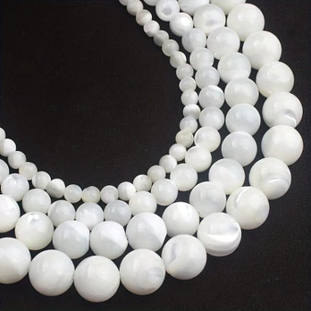 Kriauklių karoliukai, 8mm About 46pcs Beads