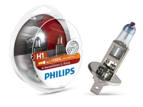 Philips lemputės X-Treme Vision G-Force +130%, H1, 55W, DUO 12258