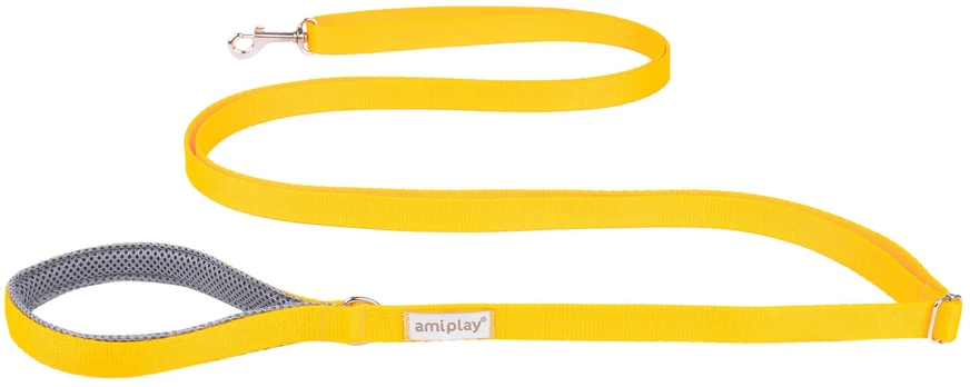 Pavadėlis Amiplay Samba, geltonas, S, 1.6-3m x 1.5cm