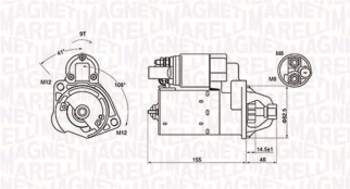 Starteris MAGNETI MARELLI 063721394010 kaina
