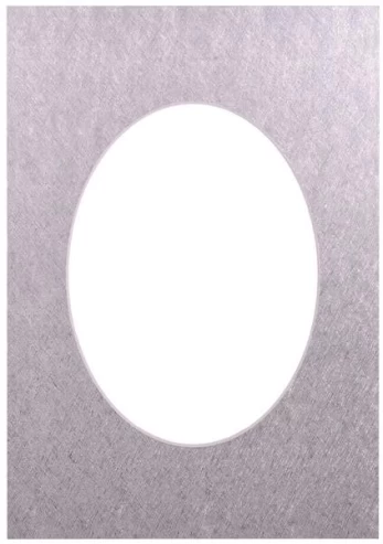 Passepartout 30x40, silver oval