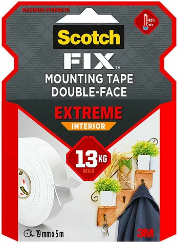Dvipusė juosta Scotch extreme 19 mm x 5 m Balta